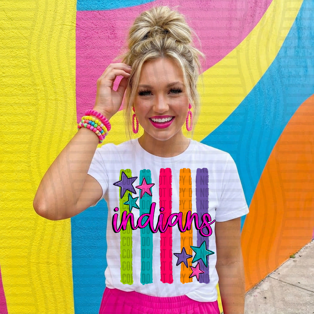 RAINBOW STRIPES MASCOTS TEE
