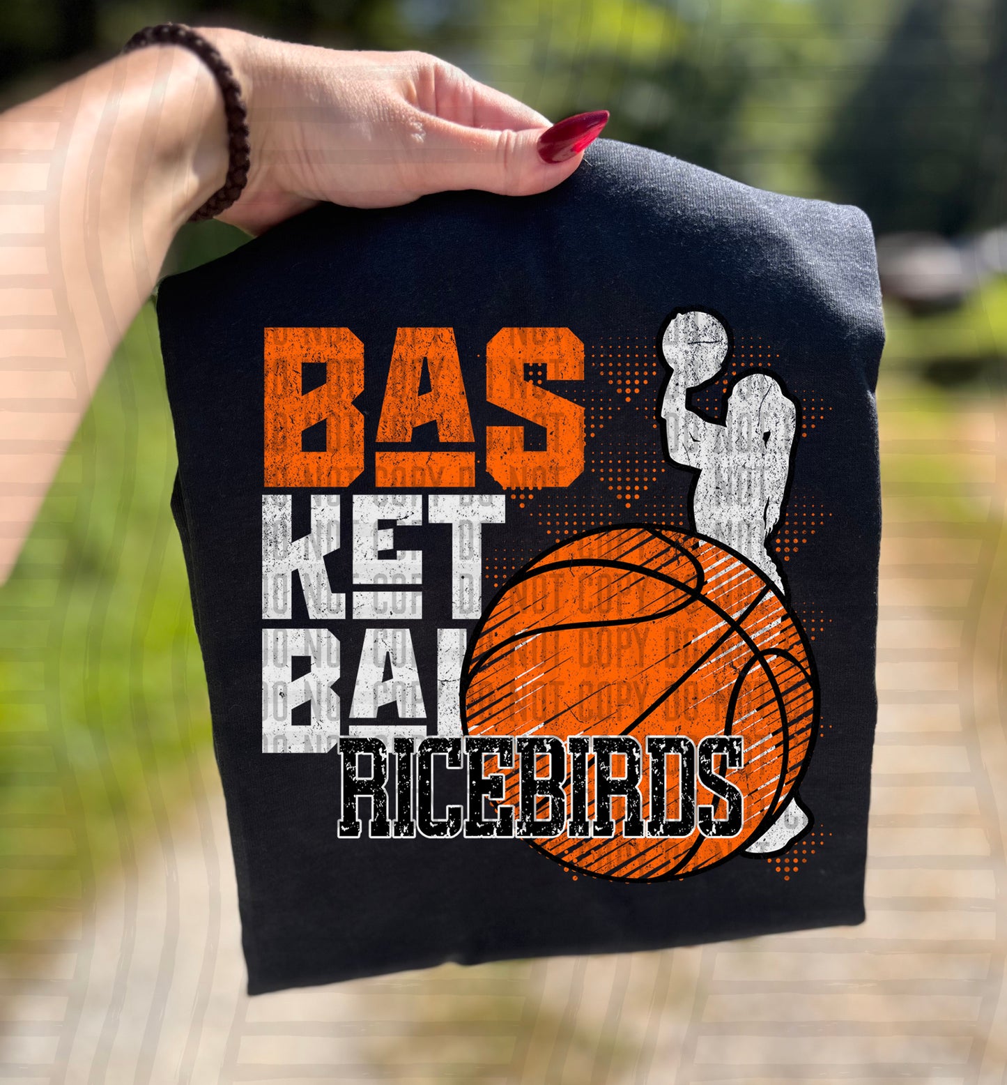 GIRL BASKETBALL GRUNGE TEE