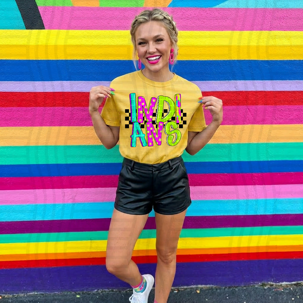 NEON DOODLES MASCOTS TEE