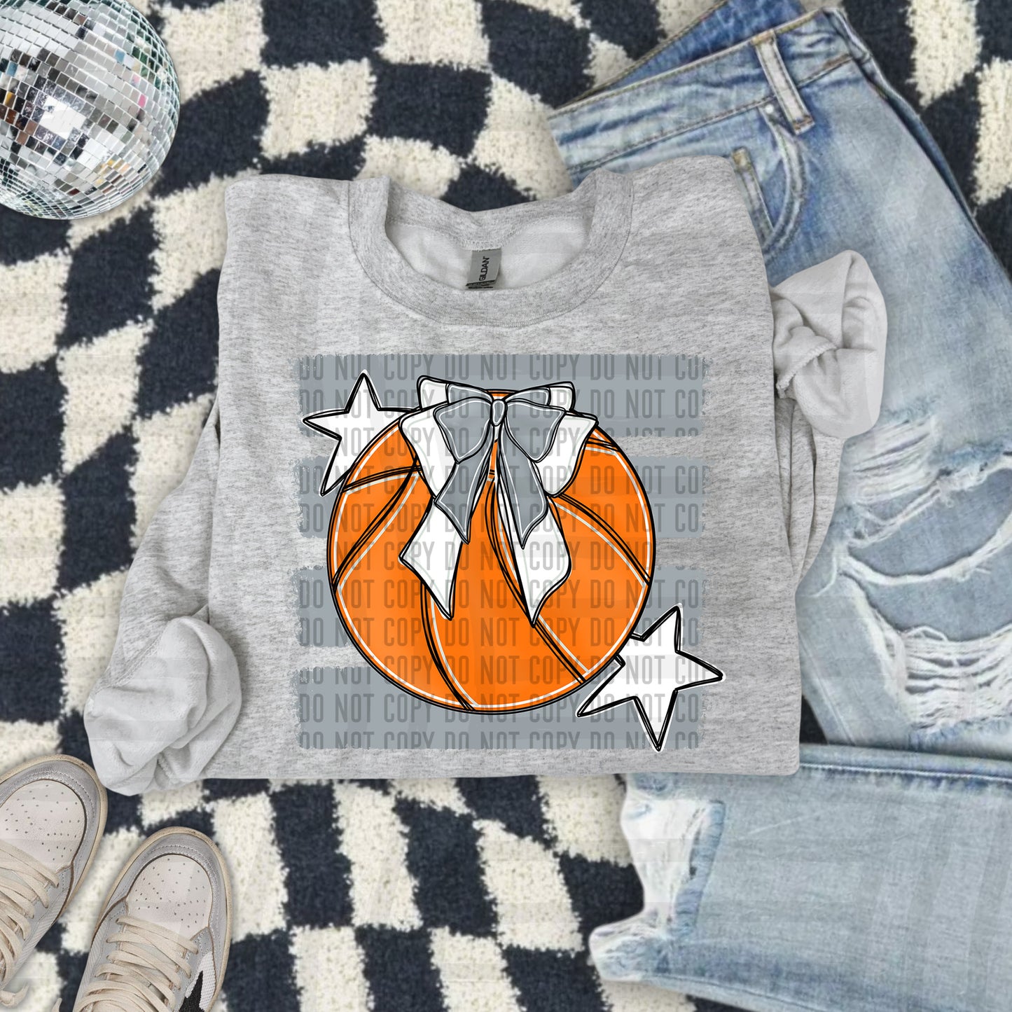 BASKETBALL BOW BOW TEES -25 COLORS