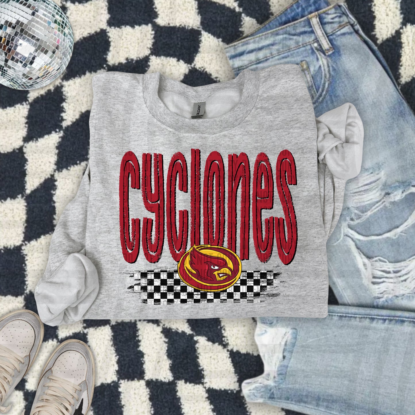 CHECKERED COLLEGE TEES