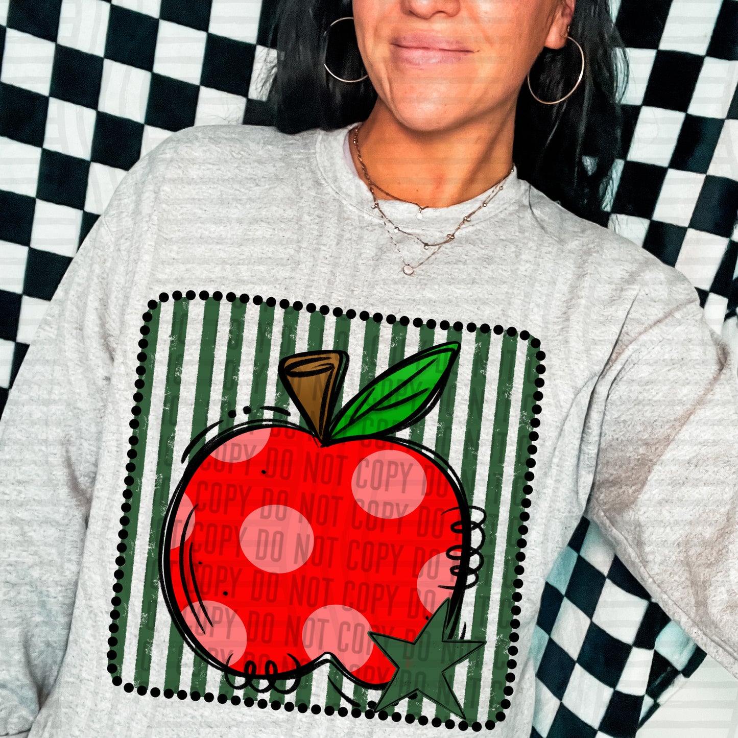 DISTRESSED APPLE TEE - MULTIPLE COLORS