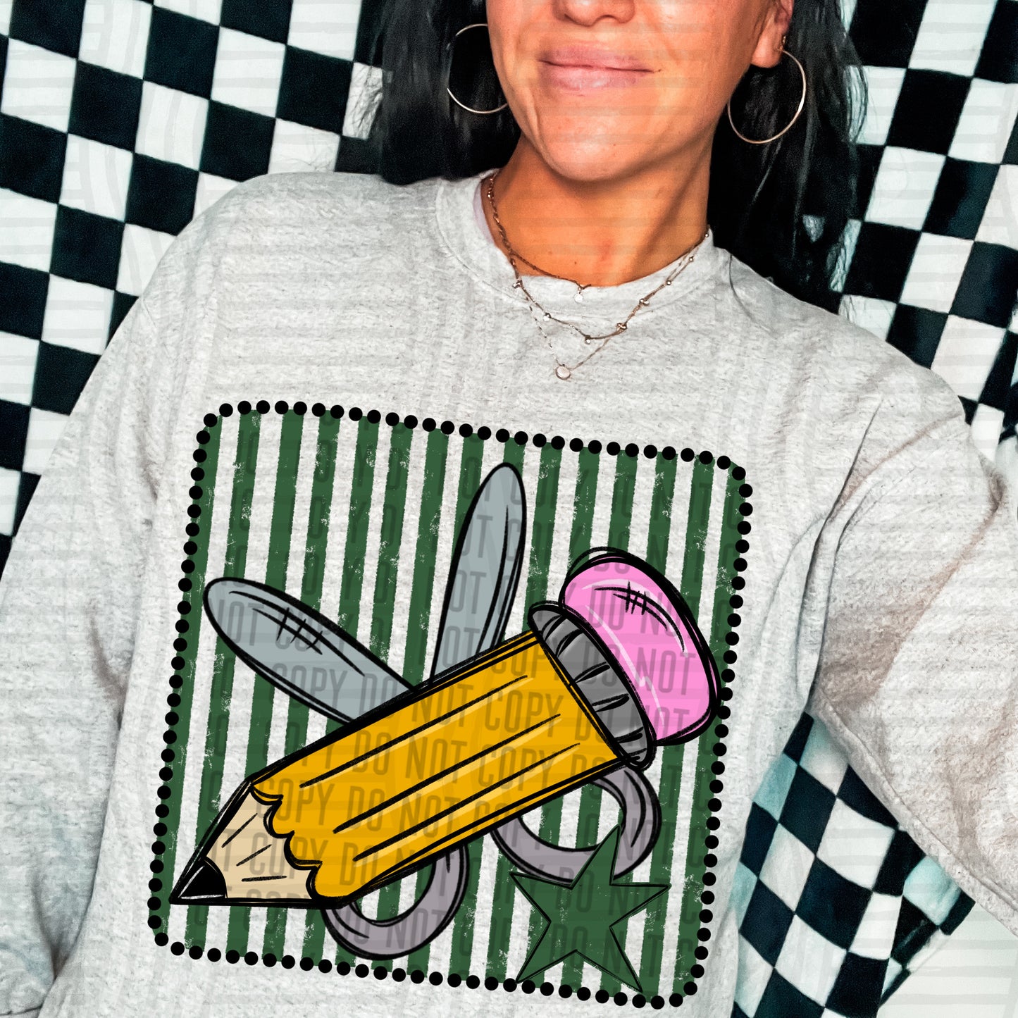 DISTRESSED PENCIL TEE - MULTIPLE COLORS