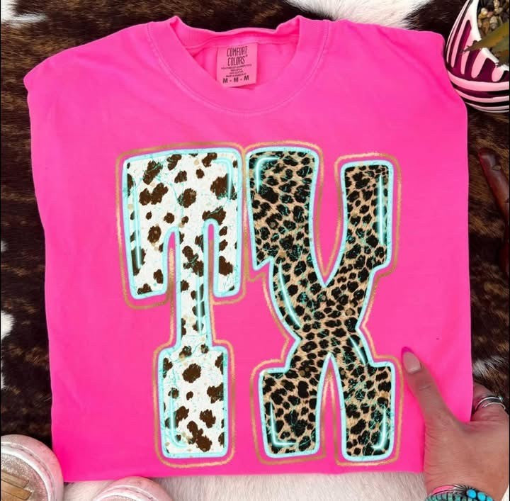 HOT PINK TX TEE