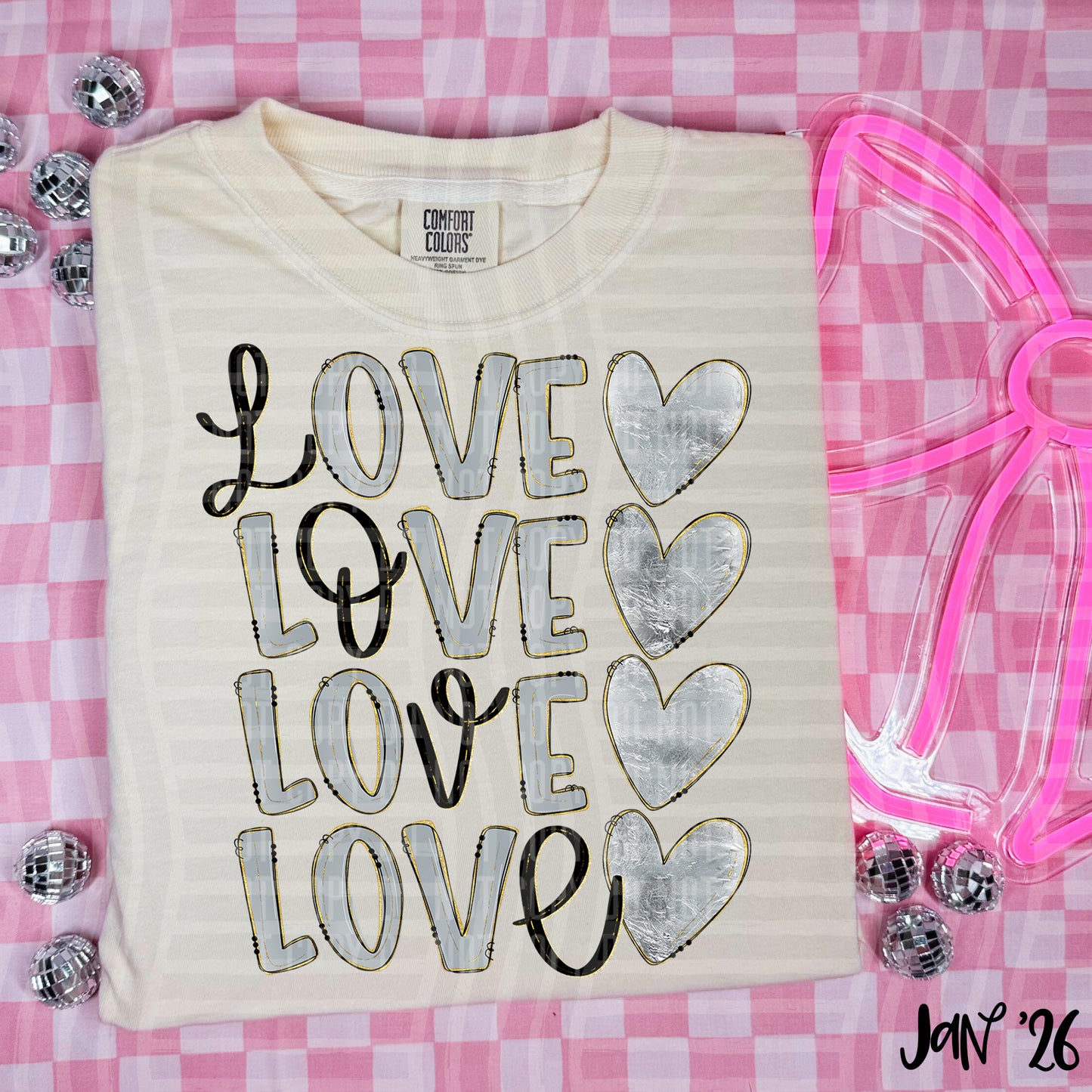 LOVE STACKED COLOR TEES
