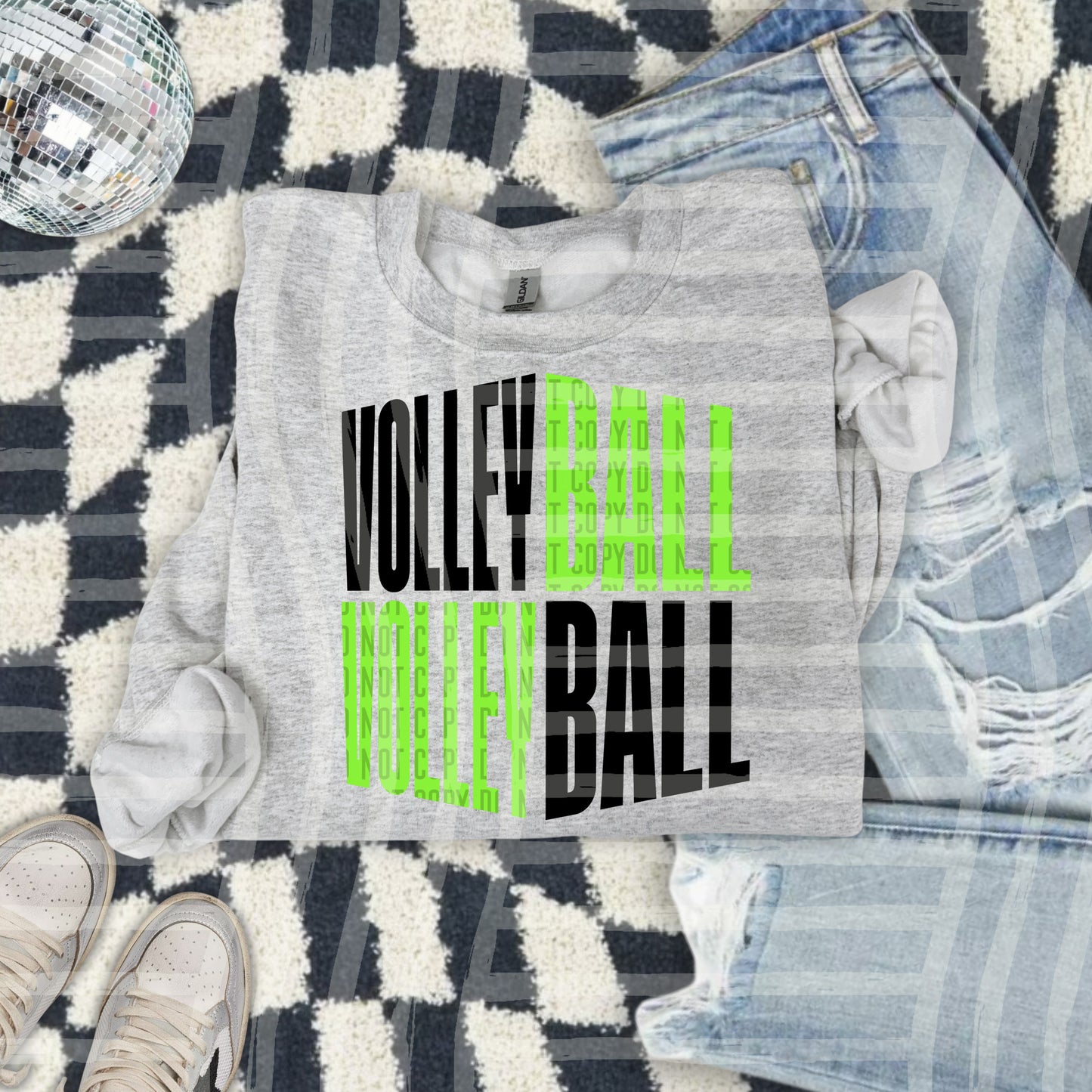 VOLLEYBALL WORD ART TEE