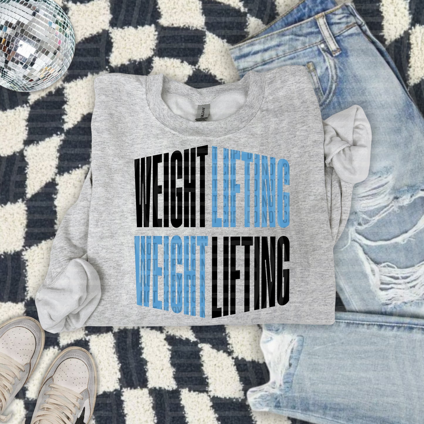 WORD ART WEIGHT LIFTING TEE