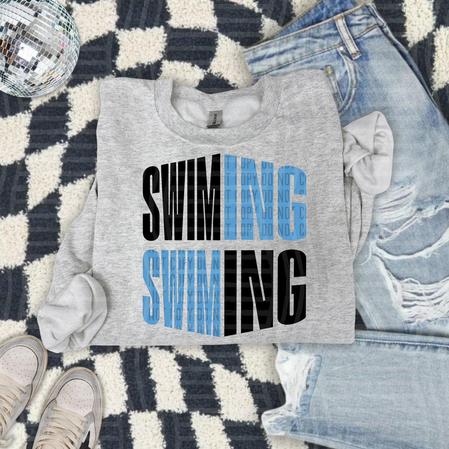 WORD ART SWIMMING TEE