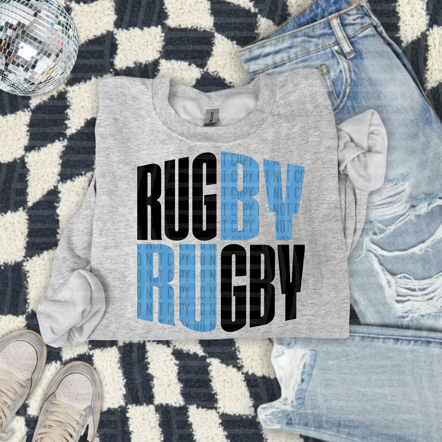 WORD ART RUGBY TEE