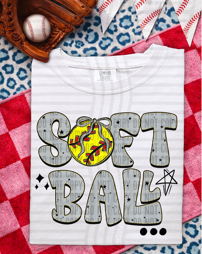 RETRO SOFTBALL TEE -VARIETY OF COLOR