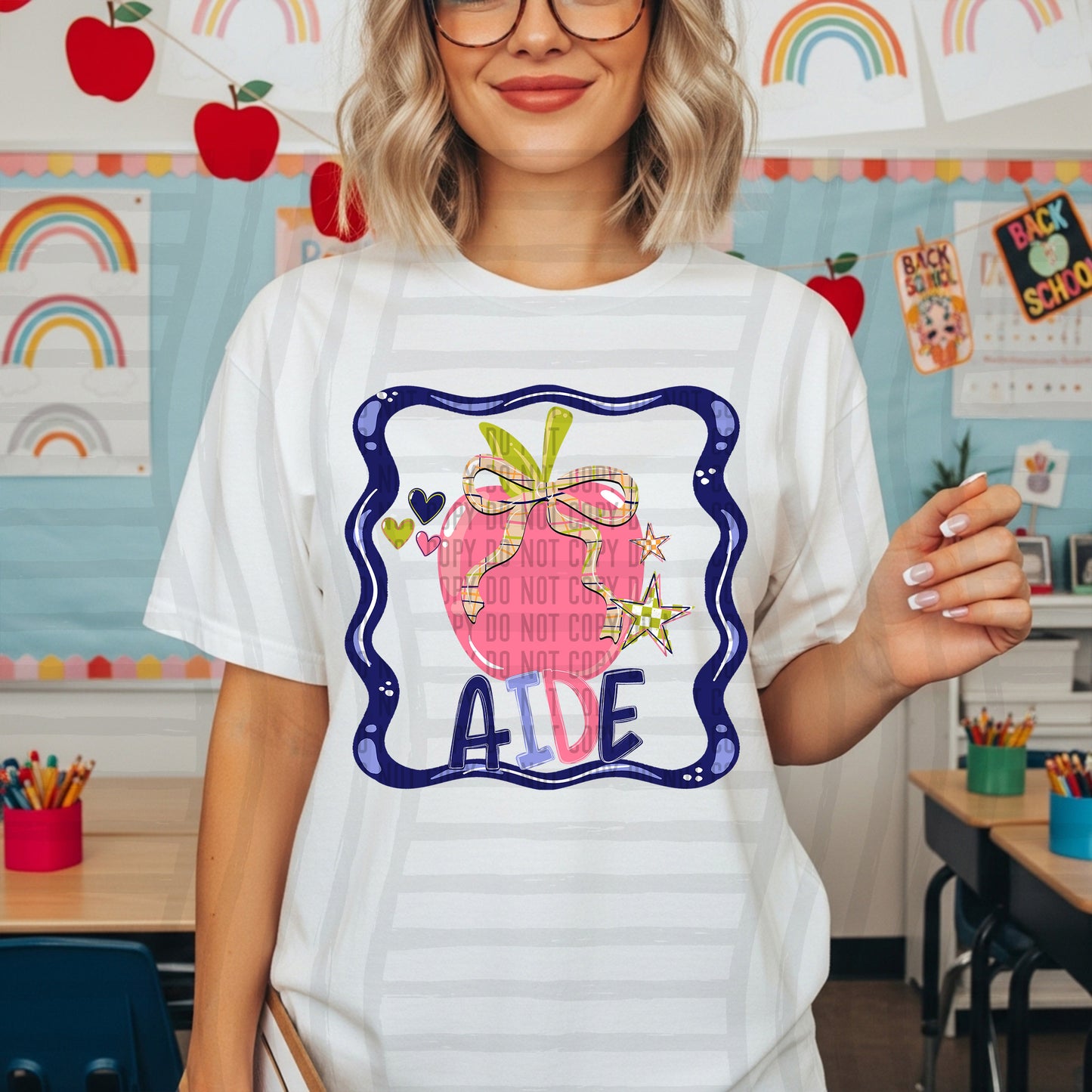 FRAME APPLE SCHOOL OCCUPATIONS NAME TEES