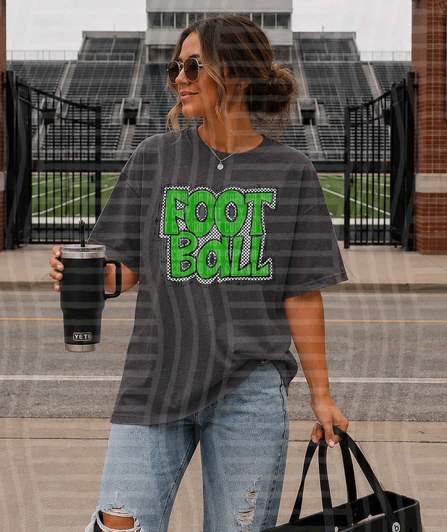 PREPPY CHECKER FOOTBALL TEES -25 COLORS