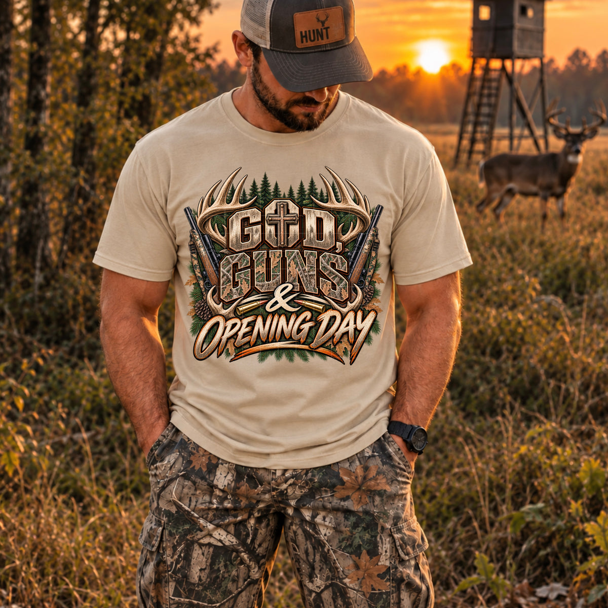 GOD GUNS AND OPENING DAY TEE