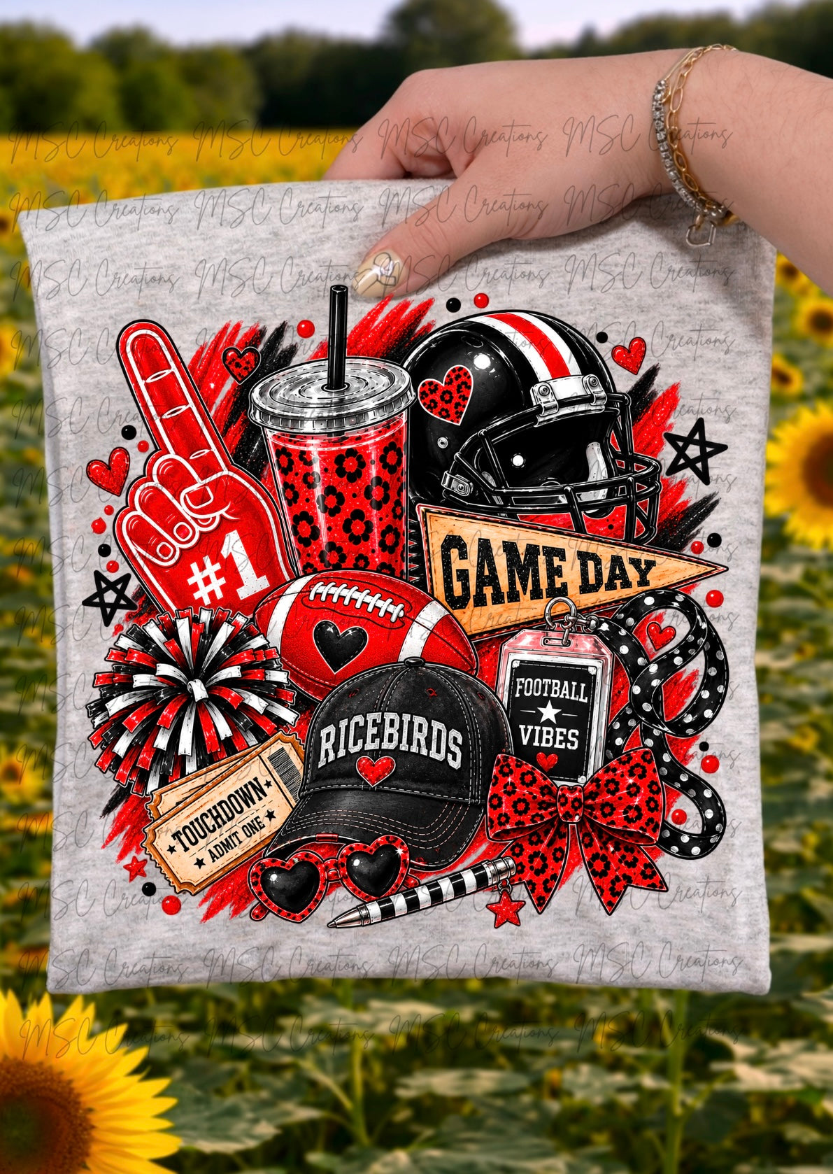FUN SPIRIT GAME DAY RICEBIRDS TEE