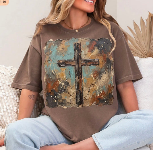 PAINTED CROSS TEE