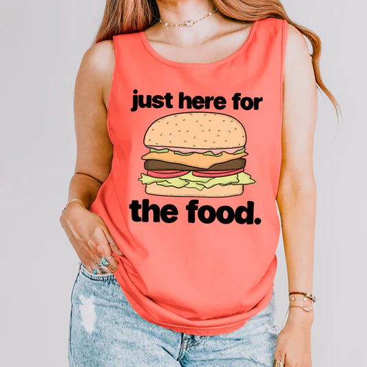 JUST HERE FOR THE FOOD TEE- HAMBURGER