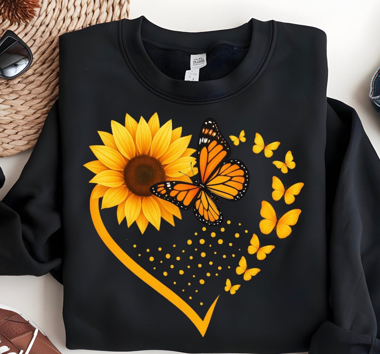 SUNFLOWER - HEART - BUTTERFLY