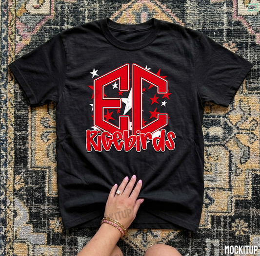 EC RICEBIRDS TEE W STARS