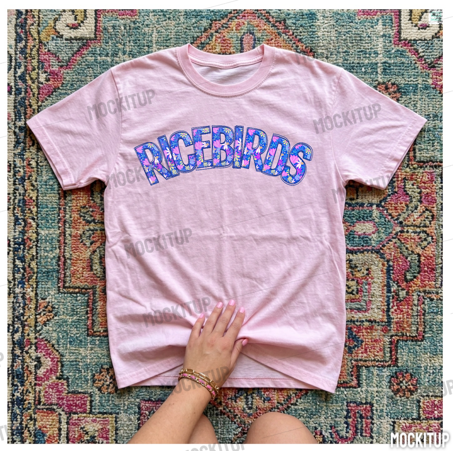 EC RICEBIRDS TEE-FLORAL