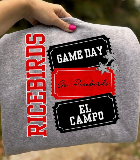 RICEBIRDS TICKET GAME DAY TEE