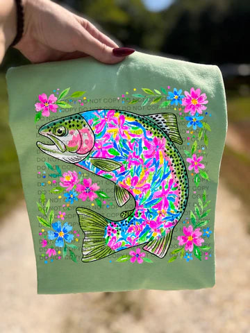FLORAL FISH TEE