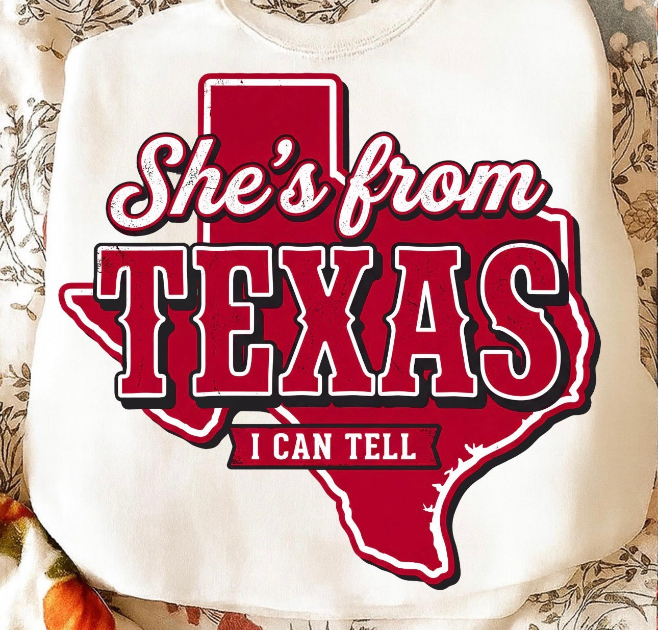 SHE'S FROM TEXAS TEE - RED