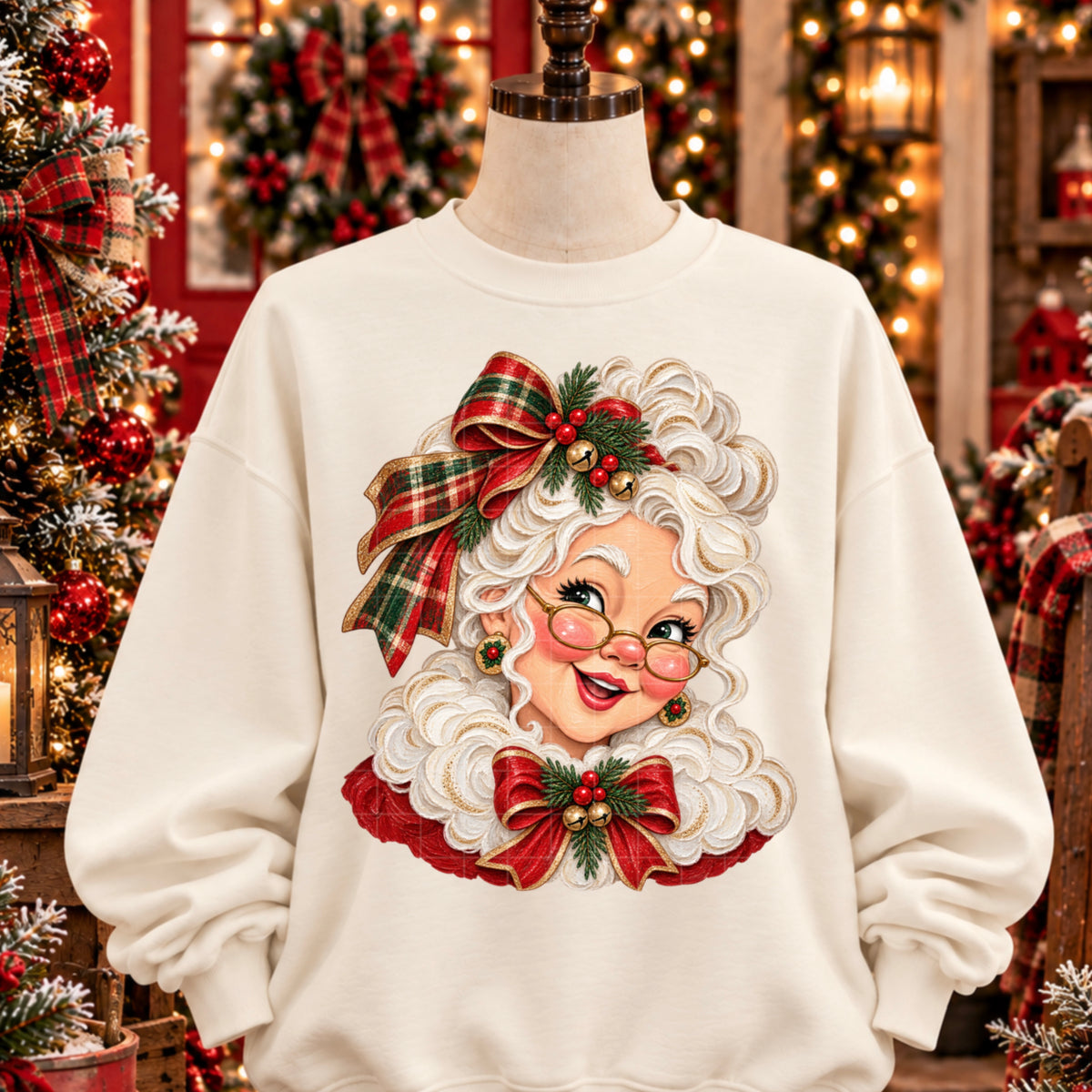 MRS CLAUS HEAD TEE