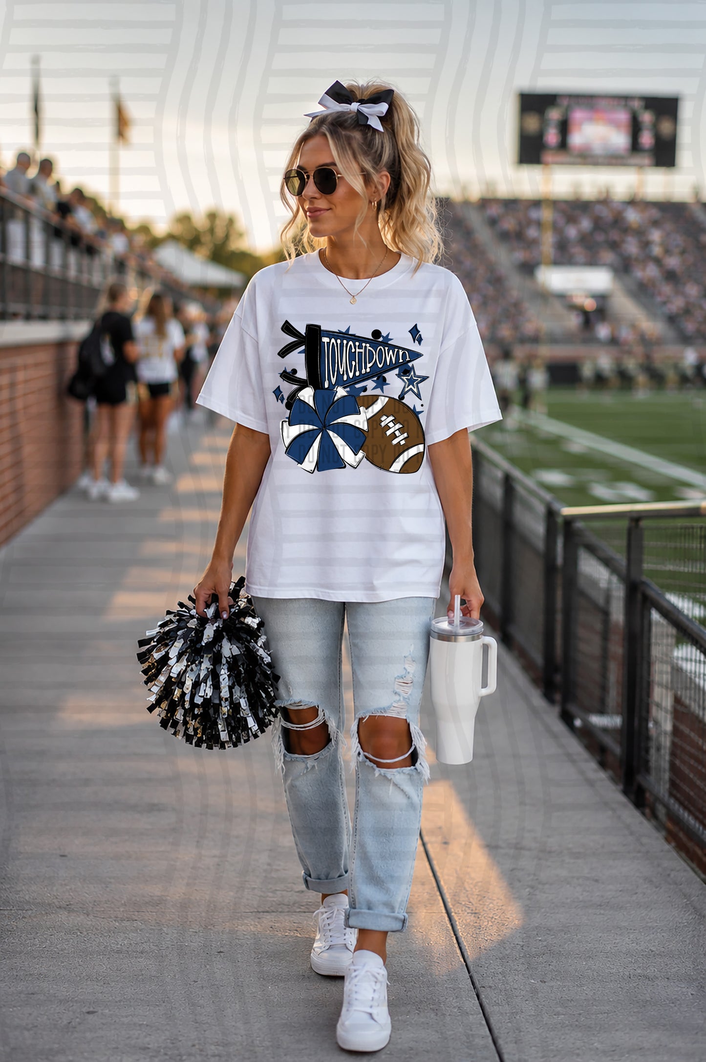 TOUCHDOWN POM TEES -25 COLORS