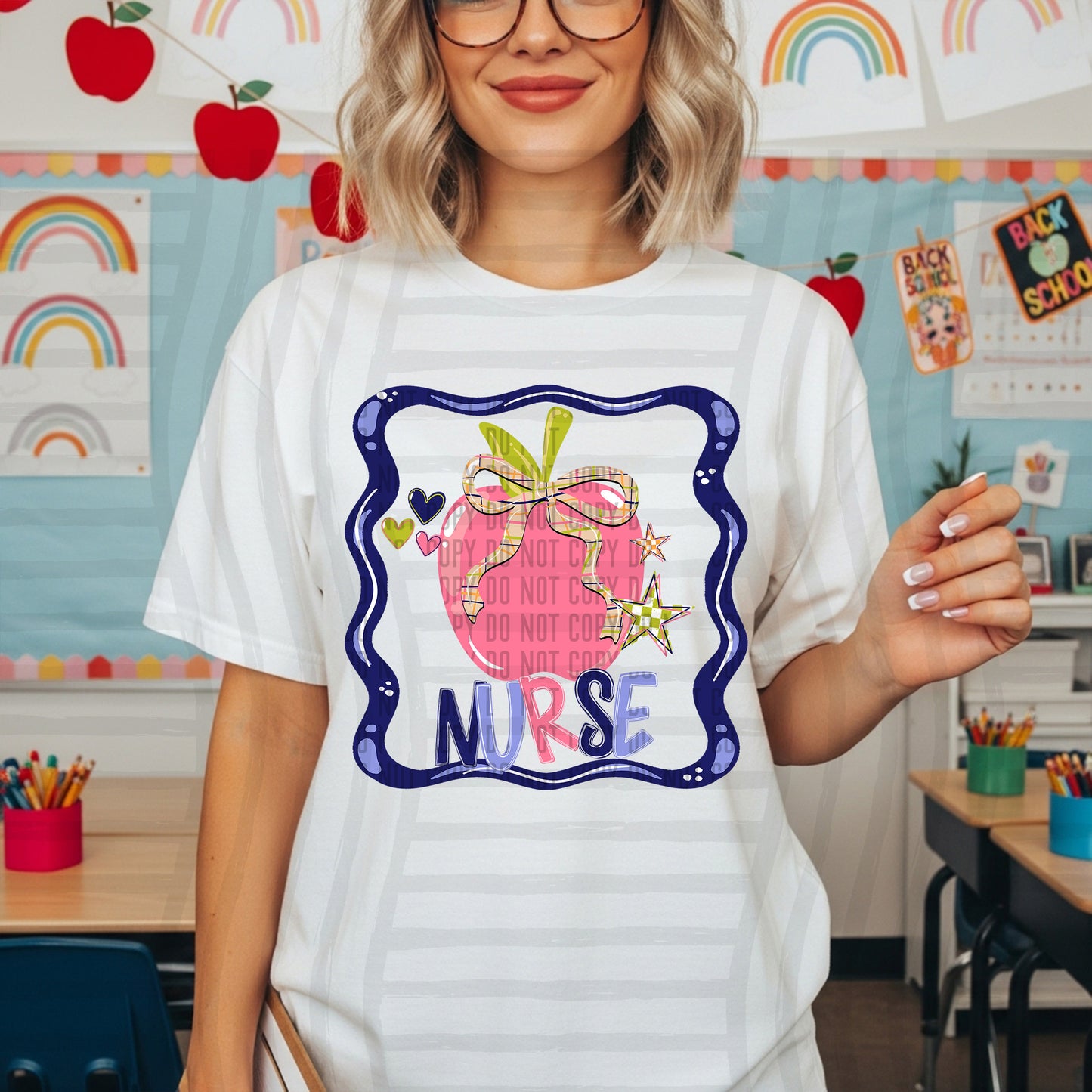 FRAME APPLE SCHOOL OCCUPATIONS NAME TEES