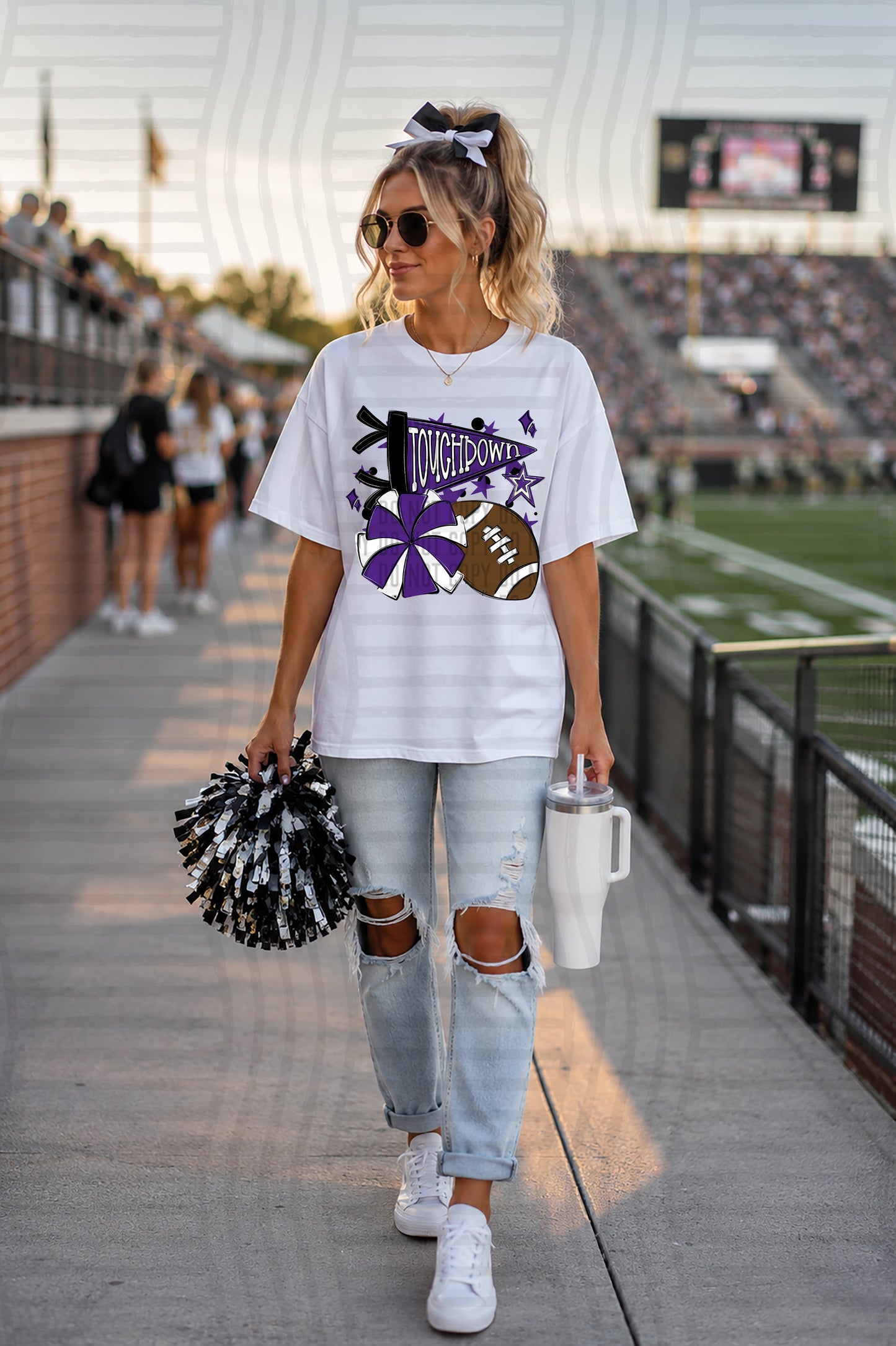 TOUCHDOWN POM TEES -25 COLORS