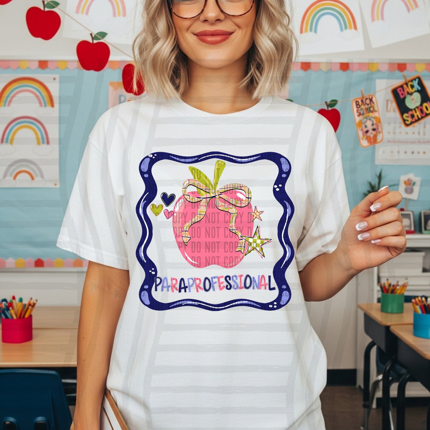 FRAME APPLE SCHOOL OCCUPATIONS NAME TEES