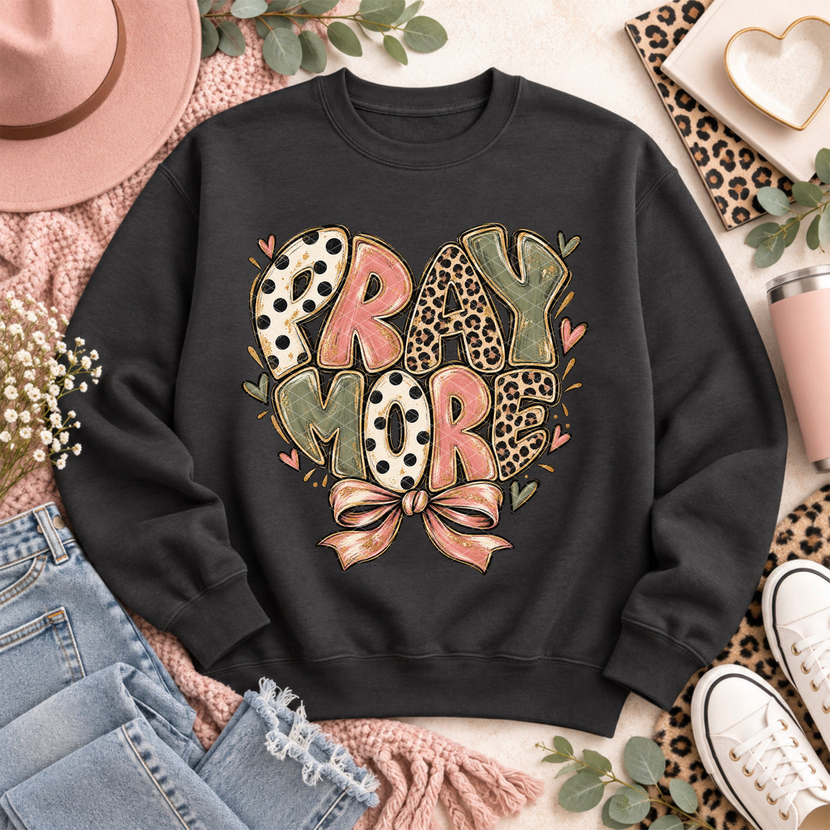 PRAY MORE TEE