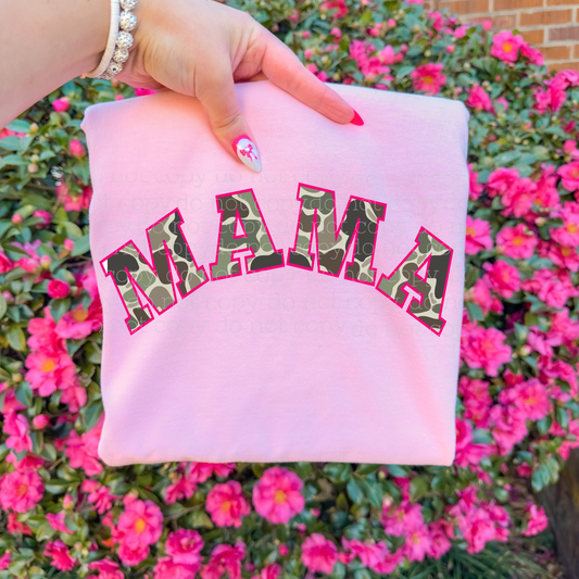 MAMA CAMO W PINK TEE