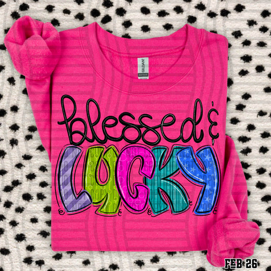 BLESSED & LUCKY TEE