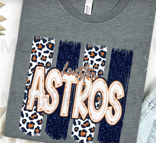 LEOPARD & STRIPES ASTROS TEE