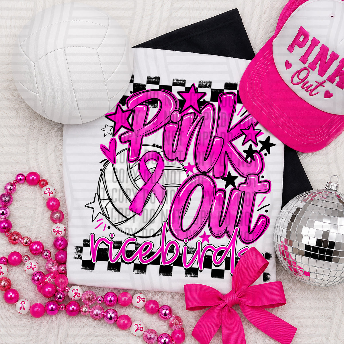 PINK OUT HELMET MASCOT TEES