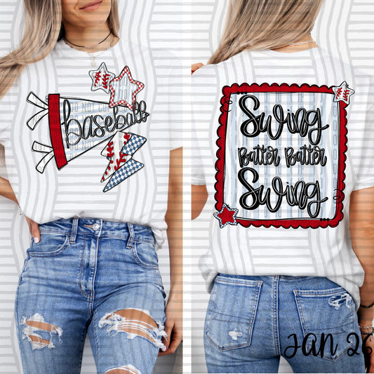 BASEBALL FRONT & BACK TEE